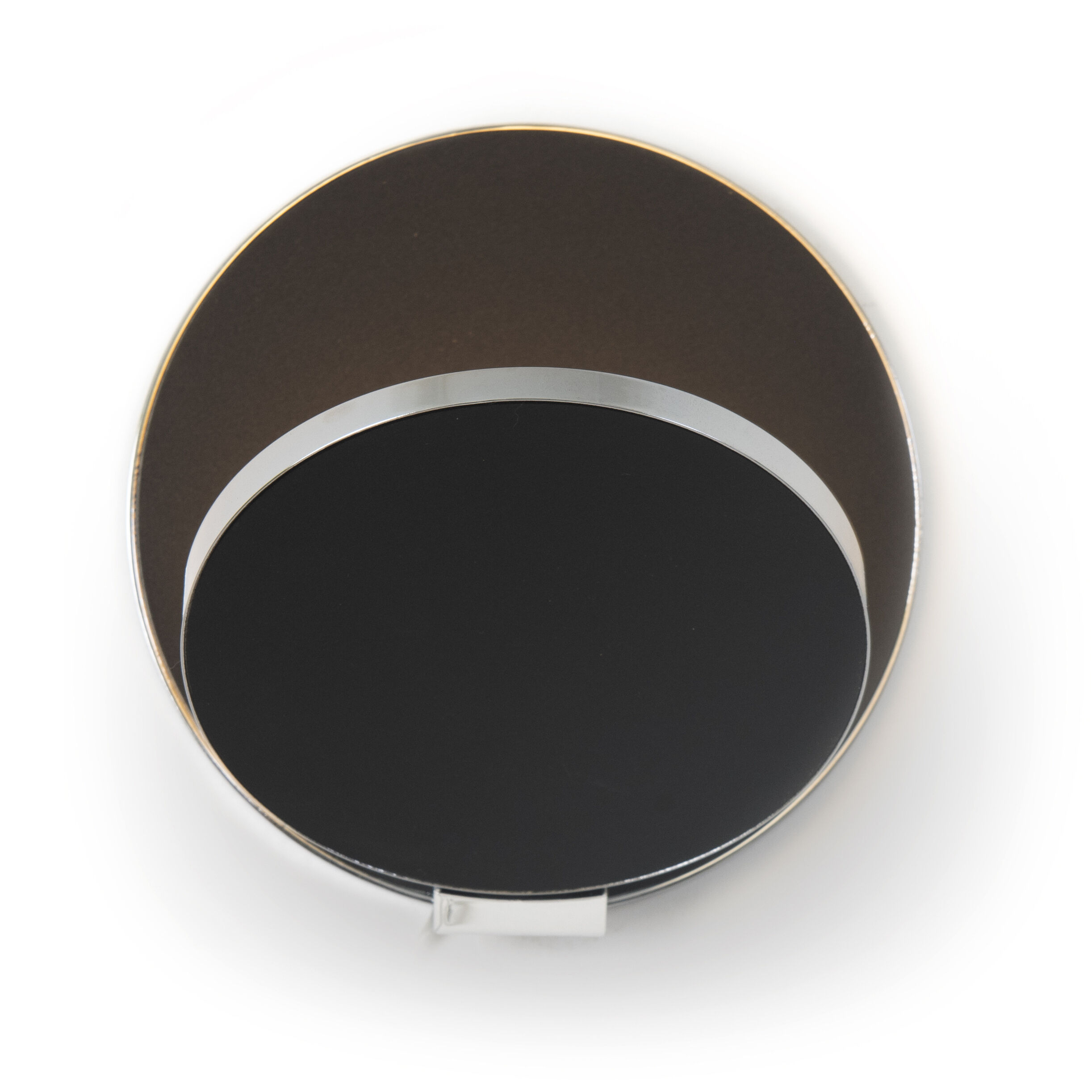 Gravy LED 4 inch Chrome with Metallic Black Wall Sconce Wall Light, Plug-in